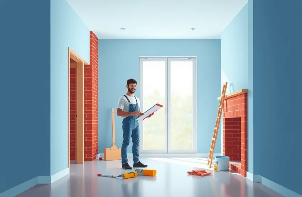 Intérieur rénové après travaux de peinture à Pernes-les-Fontaines