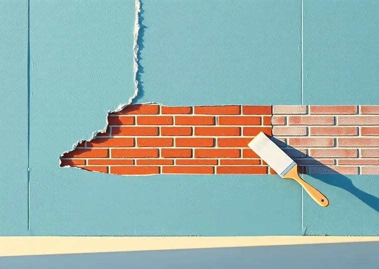 Ponçage et rebouchage des fissures avant mise en peinture